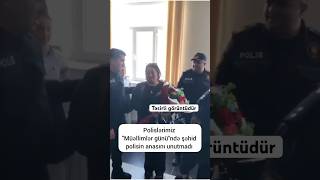 Polislərimizdən örnək addım…Şəhid polisimizin müəllim anasını ziyarət ediblər. Çox təsirlidir…