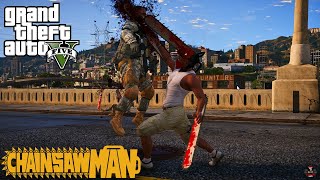 GTA 5 - FRANKLIN Becomes Chainsaw Man | GTA 5 MODS