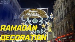 Ramadan decoration in Piccadilly Circus in central London