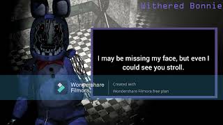 Five Nights at Freddy's 2 Voice Lines Part 8 Withered Bonnie