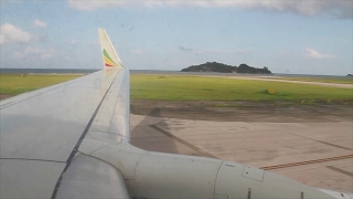 Ethiopian Airlines 737-700 Seychelles-Addis Ababa Safety, Takeoff, Inflight, Landing ET878