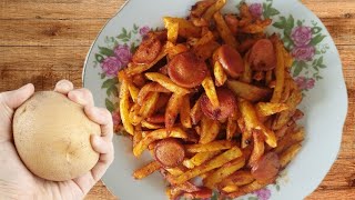 "Sausage and Potato Magic: A Flavorful and Colorful Dish"