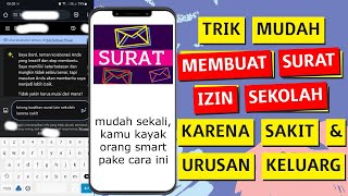 Cara Membuat Surat Izin Sekolah Karena Sakit atau Urusan Keluarga