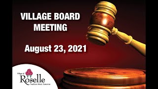 Village Board Meeting August 23, 2021