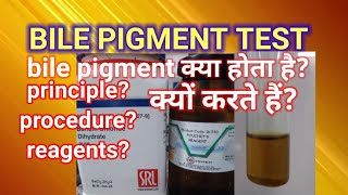 Bile pigment in urine principle procedure formation test in hindi