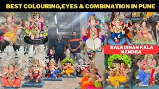 PUNE'S BEST GANPATI BAPPA MURTI COLOURING - EYE COLOURS & COMBINATION - BALKISHAN KALA KENDRA