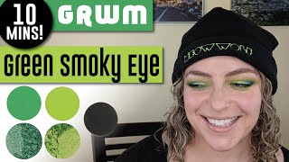 *10 Min* Green Smoky Eye Tutorial GRWM