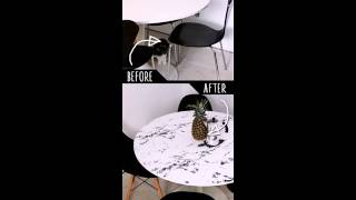 DIY Faux Marble Table Top