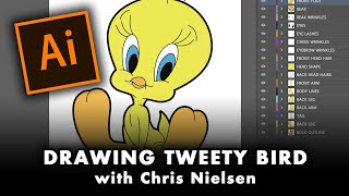 Ai - Chapter 6 - The steps to DRAWING TWEETY BIRD in Adobe Illustrator