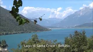 Il lago di Santa Croce, il più grande della provincia di Belluno e il secondo del Veneto