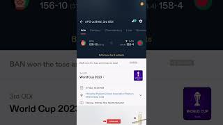 ICC Cricket World Cup 2023 - 3rd Match - AFG vs BAN - BAN won by 6 wickets