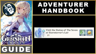 Genshin Impact Visit the Statue of the Seven at Stormterror's Lair | Adventure Handbook Guide