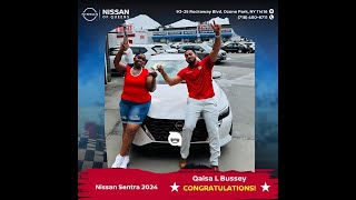 Congratulations Qaisa L. Bussey on your New 2024 Nissan Sentra from Nissan Queens family