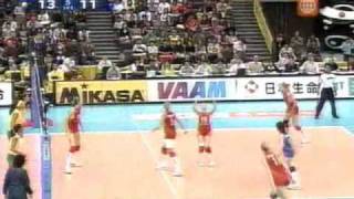 Brasil .vs .Russia  Women's Volleyball World Championship 2006 -5º set -2part