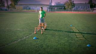 Coordination drill with hurdles #1 (Συναρμογή σε εμπόδια)