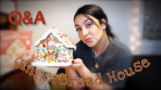 DECORATING A GINGERBREAD HOUSE + Q&A (GETTING TO KNOW ME) | VLOGMAS DAY 23