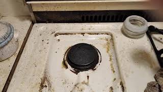 How to quickly clean your stove like a manic.