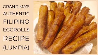 Easy authentic Filipino grandma's lumpia (egg roll) recipe