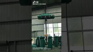 Testing vedio for wire rope hoist single drum 4 falling rope