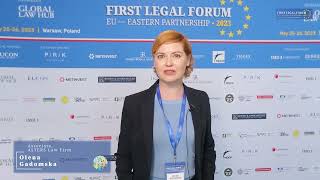 Olena Gadomska about her impressions of the II Legal Forum EU – EASTERN PARTNERSHIP 2023