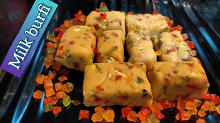 instant tutti frutti milk burfi  | 3 ingredients milk powder barfi#diwalisweets#burfirecipe