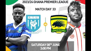 LIVE COMMENTARY:  REAL TAMALE UNITED VS ASANTE KOTOKO SC [GHANA PREMIER LEAGUE - MATCH DAY 33]