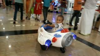 Baby Boy Having Fun in Shopping Center and Playing with Toy Airplane, Sobha City, Thrissur | Ryan