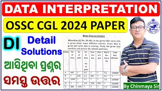 DATA INTERPRETATION/OSSC CGL 2024 DI Complete Solutions By CP Sir/ସମସ୍ତ ପ୍ରଶ୍ନ ଭଲ ଭାବରେ ବୁଝନ୍ତୁ DI