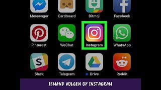 Iemand volgen op Instagram