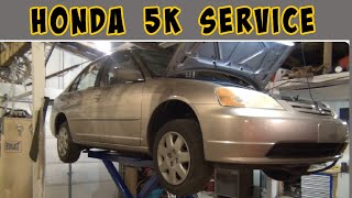 Honda Civic 1998 to 2007 Full 5000 mile service video.