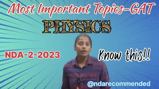 Most Important physics topics For Nda-2-2023||Nda-Exam||