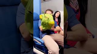 On the airplane ✈️ #prank #couplegoals #viral #comedyshorts #prank #travel #couple #funnycomedy