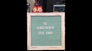 50 subscriber giveaway!!!