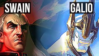 SWAIN VS GALIO - 9/4/15 KDA MID GAMEPLAY