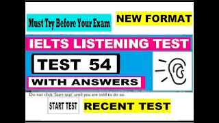 IELTS Listening Test With Answers Test 54 : Real GT & ACADEMIC TEST 2021 || ENGLISH LISTENING TEST