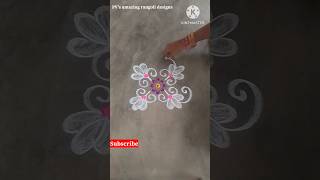 2 dots simple rangoli designs|beginners rangoli #shorts #rangoli #kolam #muggulu #ytshorts