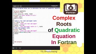 complex roots of quadratic equation in fortran | fortran series 2