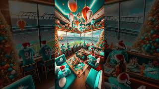 Miami Dolphins Christmas party, account to AI! #miamidolphins #nflsundayticket #aigenerated