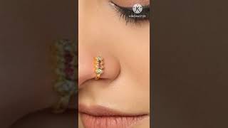 Latest  gold nose ring design idea 😍# nose ring #