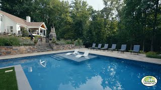 Custom Backyard with Pool and Hardscape Features