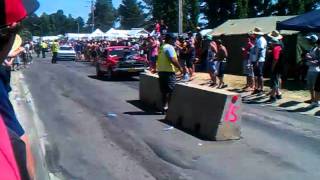 Tony De-Oliveria's Corolla YLDTOY bouncing the cruise strip at Summernats 25