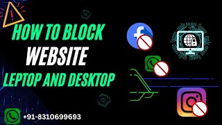 How to block websites !! Apne Computer me Facebook Instagram and WhatsApp web  Block kare in Hindi