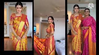 RDxlove and Rx100 heroin saree drapping by me......🤩🤩🤩 it's ur smilingtejuuu..... 🥰🥰