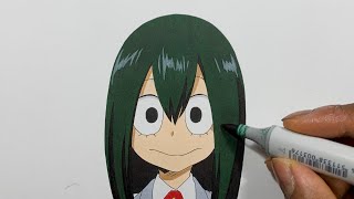 How to Draw Tsuyu Asui Easy - My Hero Academia (Boku No Hero Academia / 僕のヒーローアカデミア )