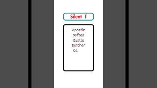 Silent Letter T #english #esl