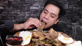 ADOBONG SITAW WITH PORK MUKBANG