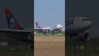 #A330 #airserbia #arrival #jfk #belgradeairport #aviation #crosswind