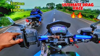 YAMAHA FZS V3 VS HERO XTREAM 160R DRAG RACE II TOP END RACE II