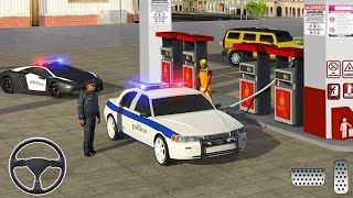 Gas Station Police Car Parking || Filling Fuel In Police Car || Android Gameplay