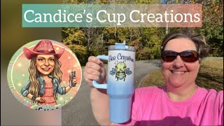 Check out my logo Tumbler from Candice’s Cup Creations!!